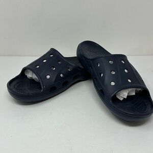 Crocs Women's Sz 10 Mens Sz 8 Blue Slides Sandals Shoes W6